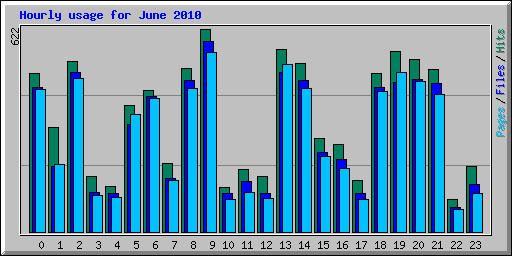 Hourly usage for June 2010