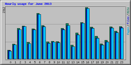 Hourly usage for June 2013