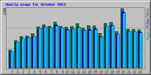 Hourly usage for October 2013