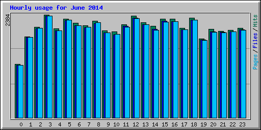 Hourly usage for June 2014