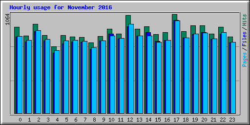 Hourly usage for November 2016