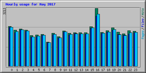 Hourly usage for May 2017