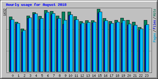 Hourly usage for August 2018