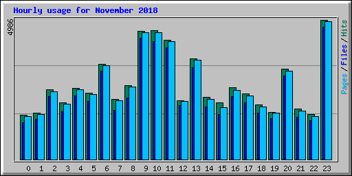 Hourly usage for November 2018