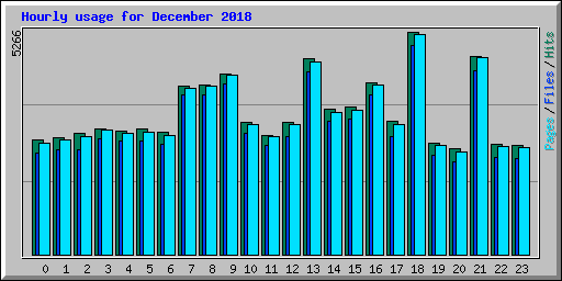 Hourly usage for December 2018