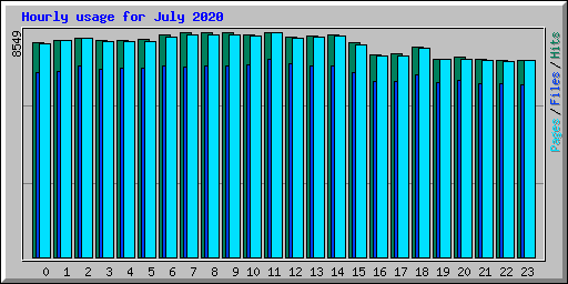 Hourly usage for July 2020