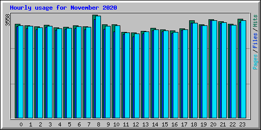 Hourly usage for November 2020