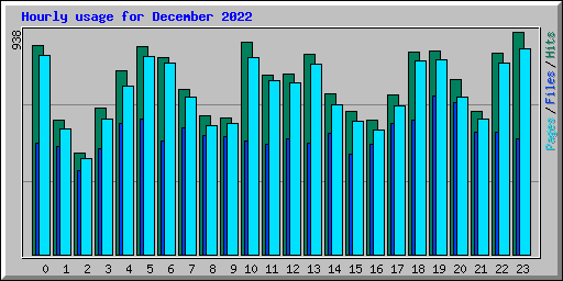 Hourly usage for December 2022