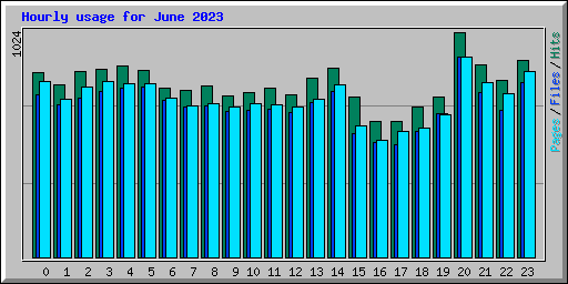 Hourly usage for June 2023