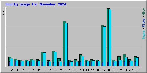 Hourly usage for November 2024
