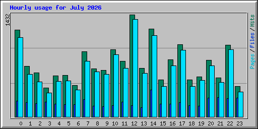 Hourly usage for July 2026